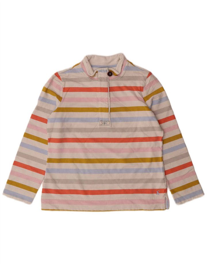 Joules moletom feminino jumper UK 14 grande listrado multicolorido clássico