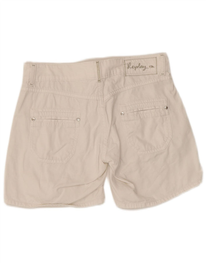 Shorts casual feminino Replay W30 médio branco