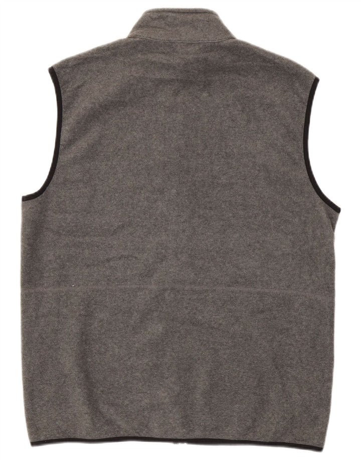 IZOD Mens Fleece Gilet UK 38 Poliéster Cinza Médio
