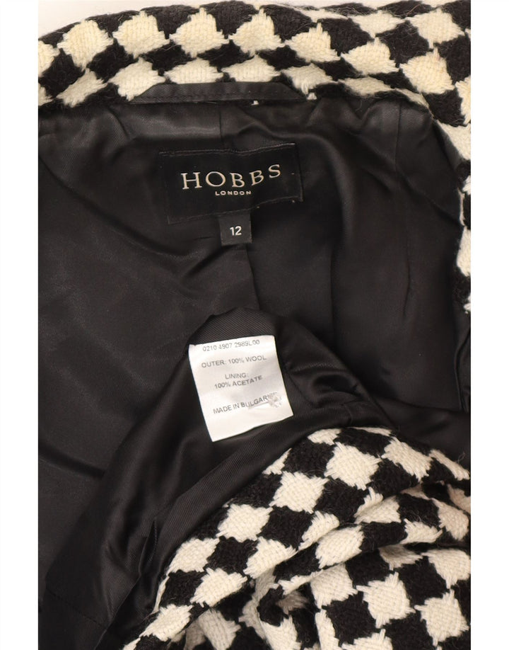 Jaqueta Bolero Feminina Hobbs Manga 3/4 Reino Unido 12 Lã Geométrica Preta Média