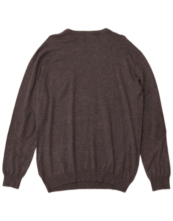 Suéter masculino TRUSSARDI com gola redonda XL viscose cinza