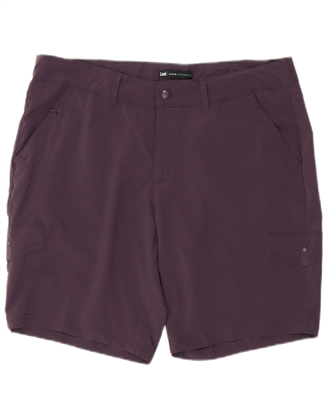 Shorts cargo feminino LEE US 14 XL W36 poliéster roxo