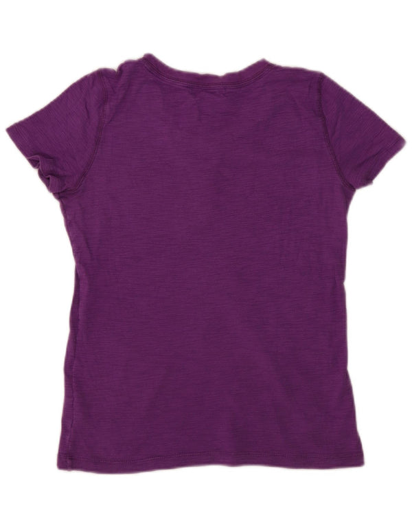 Camiseta feminina Chaps UK 10 pequeno algodão manchado roxo