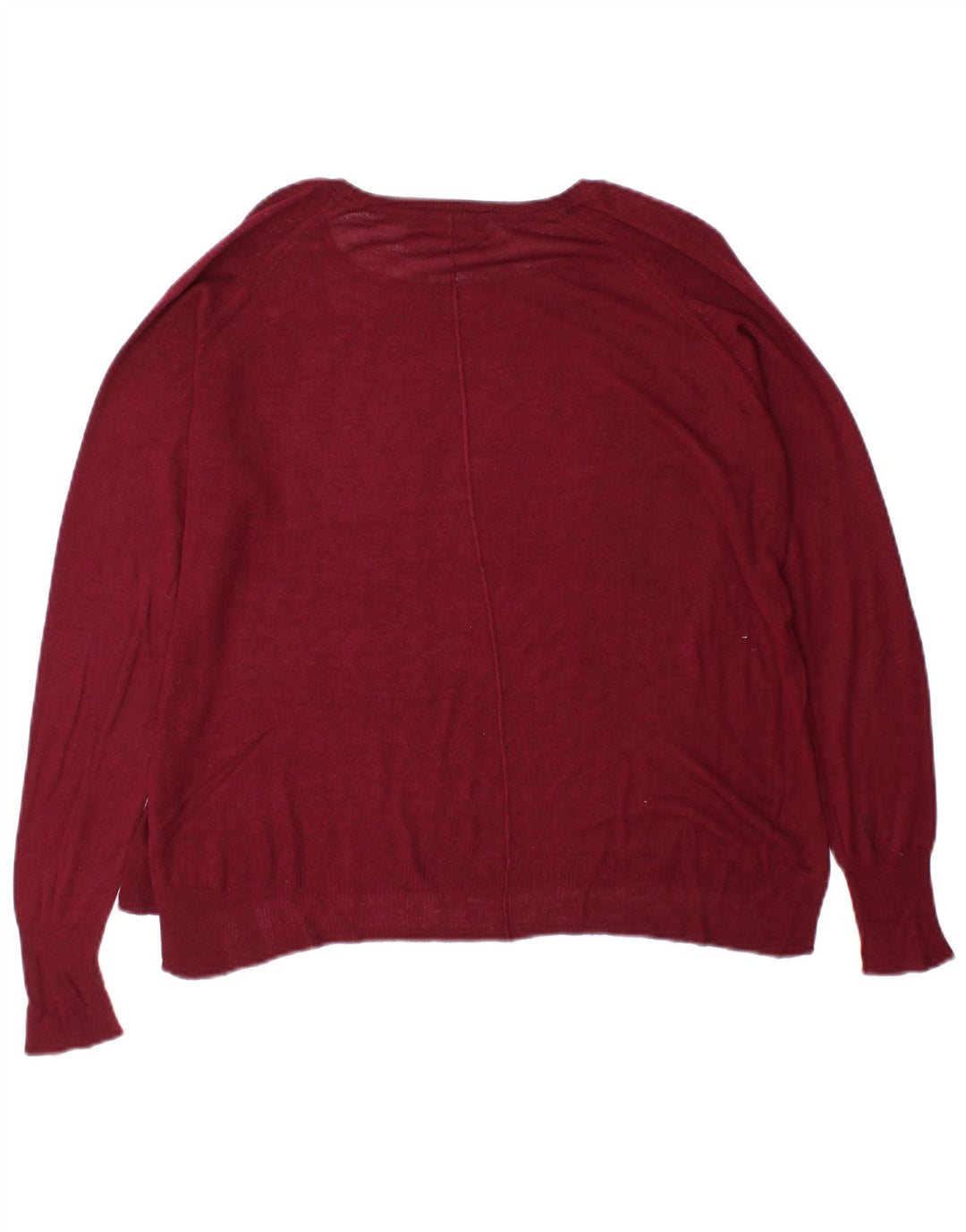 Zara Suéter feminino oversized com gola canoa Reino Unido 14 Médio Borgonha