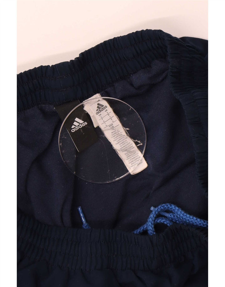 Calça de treino masculina Adidas Joggers grande poliéster azul marinho