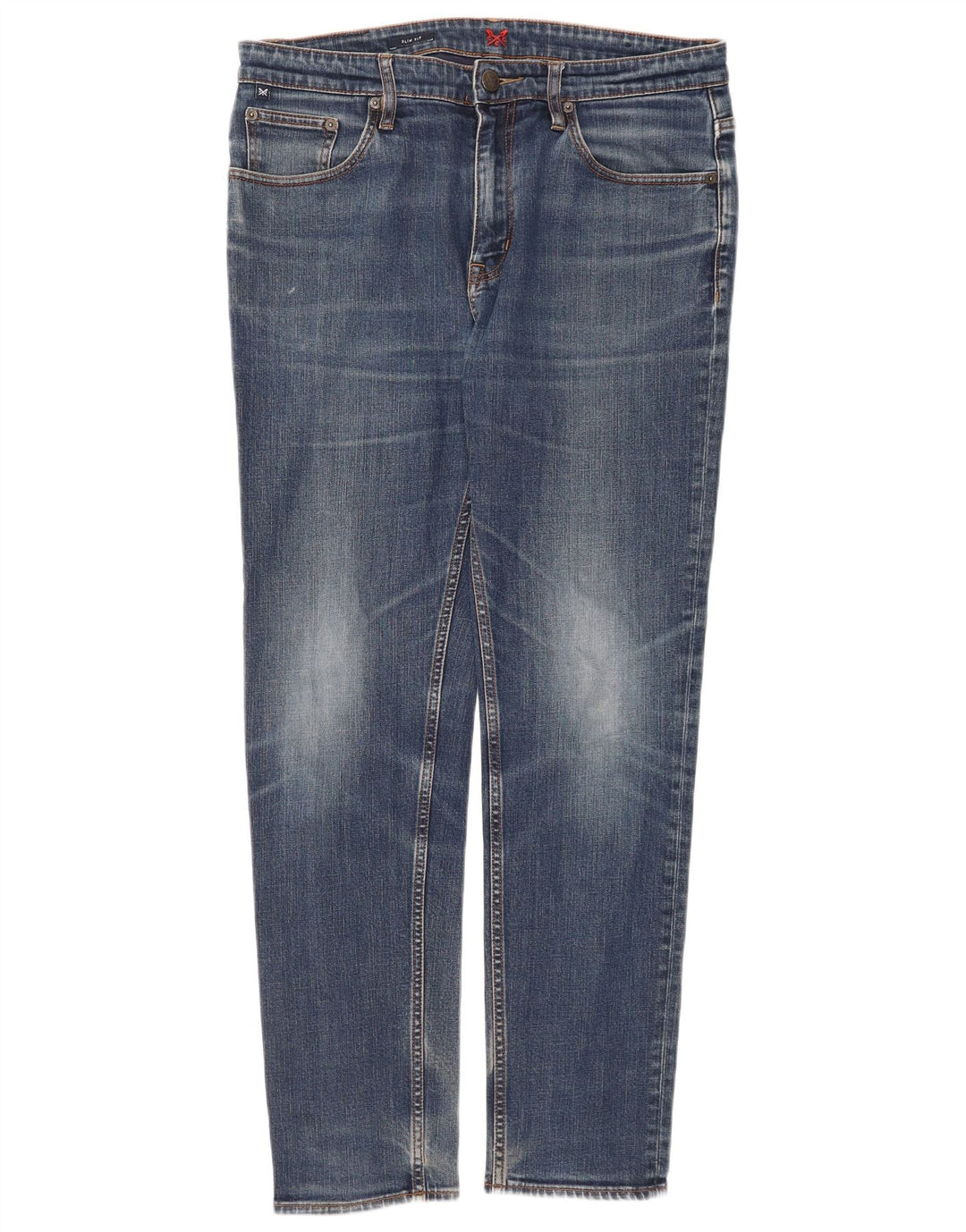 Crew Clothing Mens Slim Jeans W36 L31 Azul Algodão
