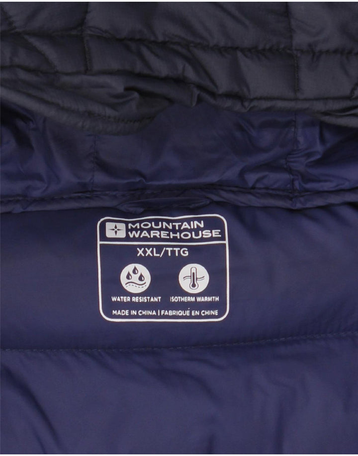 Jaqueta masculina acolchoada com capuz Mountain Warehouse UK 44 2XL poliamida azul marinho