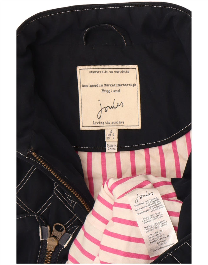 Gilet feminino acolchoado Joules UK 10 pequeno azul marinho argyle/poliéster diamante