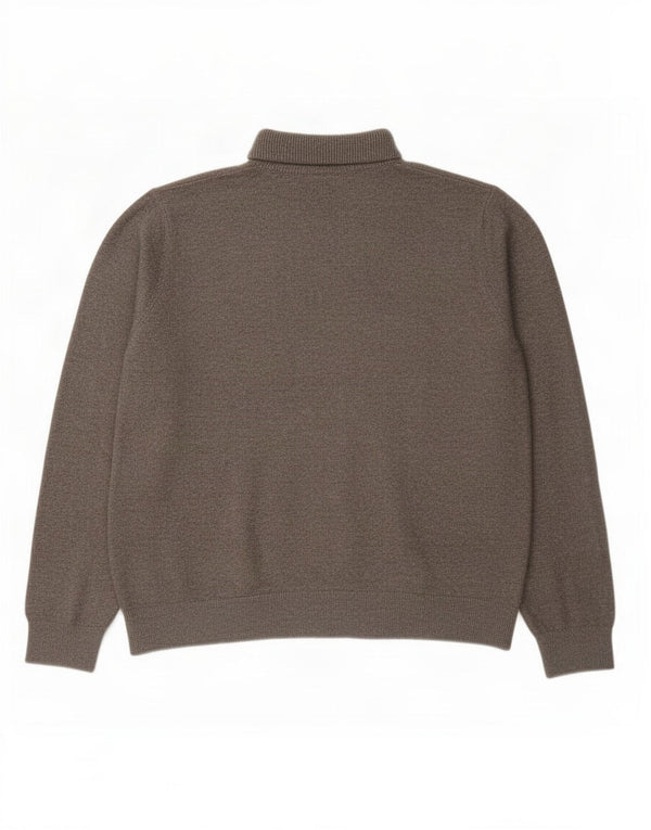 Suéter feminino Marks & Spencer com gola redonda Reino Unido 14 poliéster cinza médio