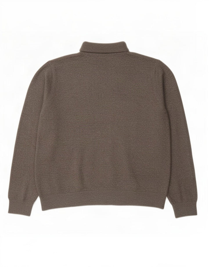 Suéter feminino Marks & Spencer com gola redonda Reino Unido 14 poliéster cinza médio