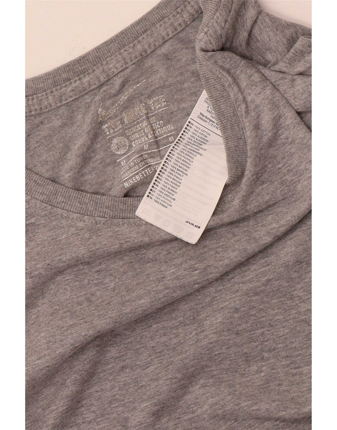 Camiseta masculina Nike Athletic Cut Top cinza médio algodão