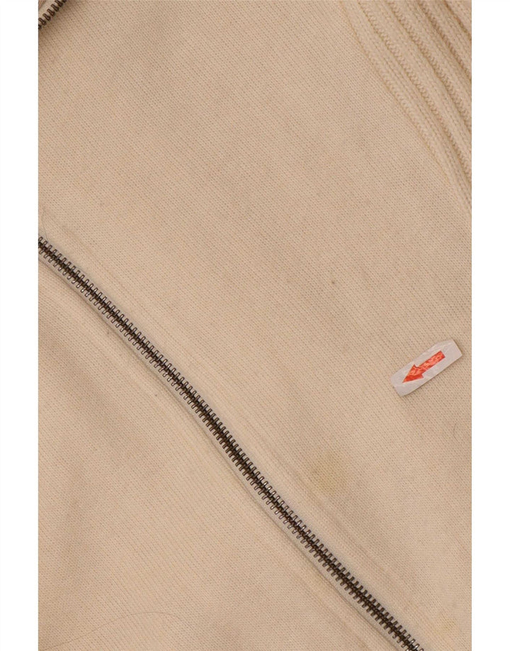 Suéter cardigã feminino Woolrich Reino Unido 10 pequeno algodão branco