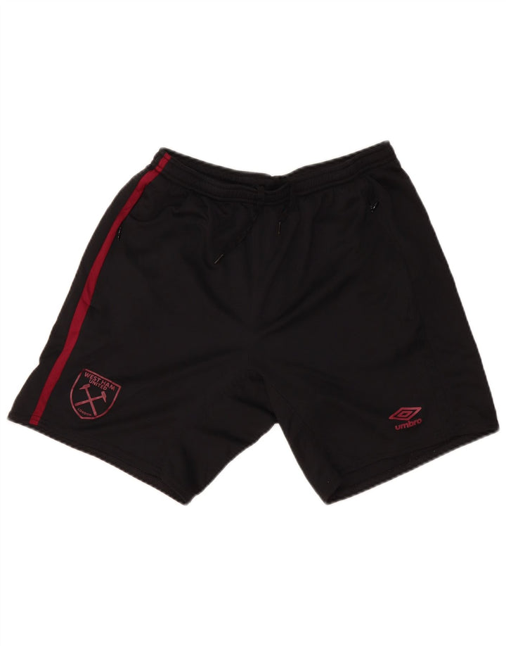 UMBRO Mens West Ham United F.C Sport Shorts Médio Preto Poliéster