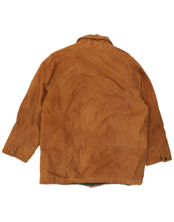 Jaqueta masculina vintage de camurça IT 52 XL couro marrom