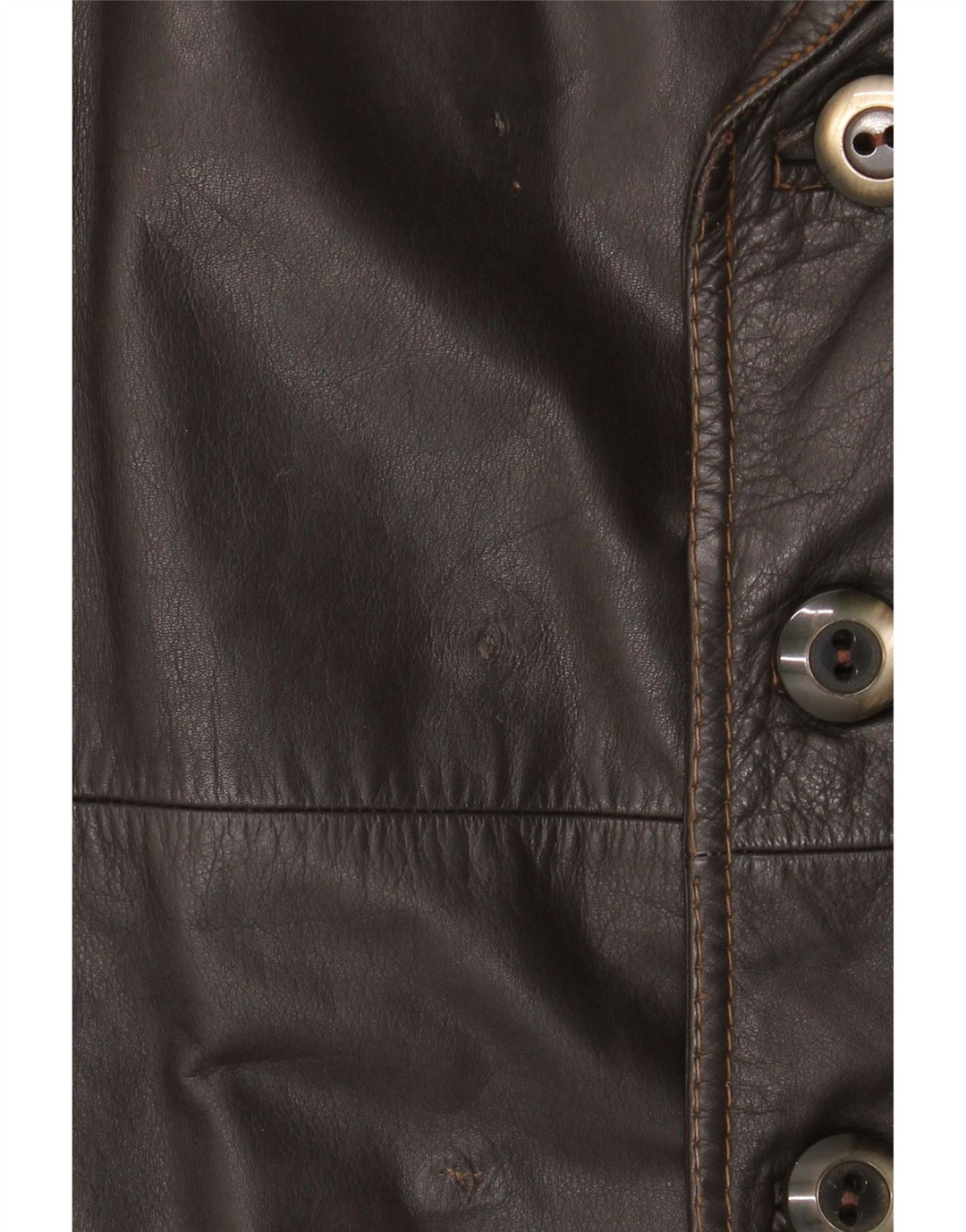 Casaco de couro masculino vintage UK 38 marrom médio