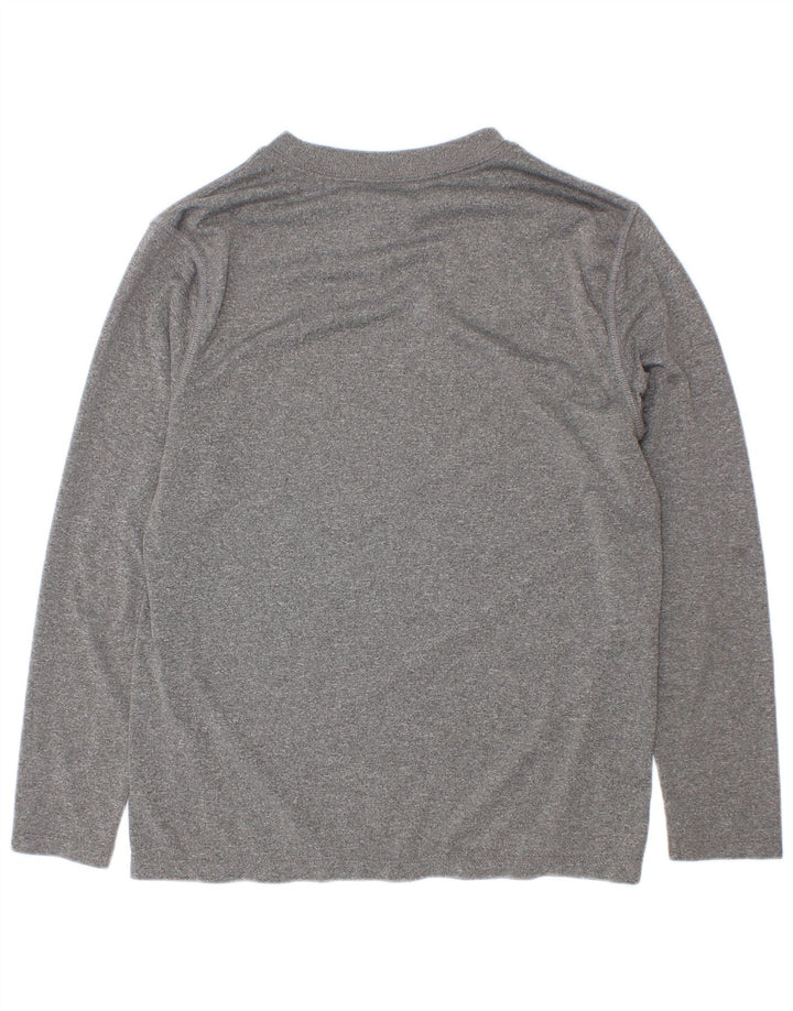 Blusa Starter Menino Manga Longa 10-11 Anos Grande Poliéster Cinza Manchado
