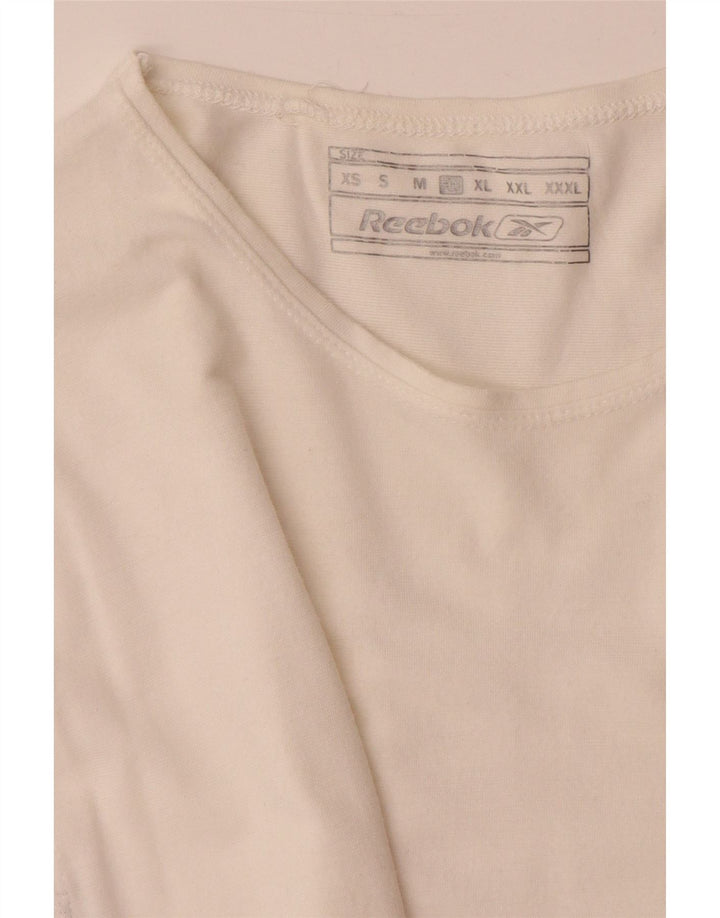 Camiseta gráfica masculina Reebok Top grande viscose branca