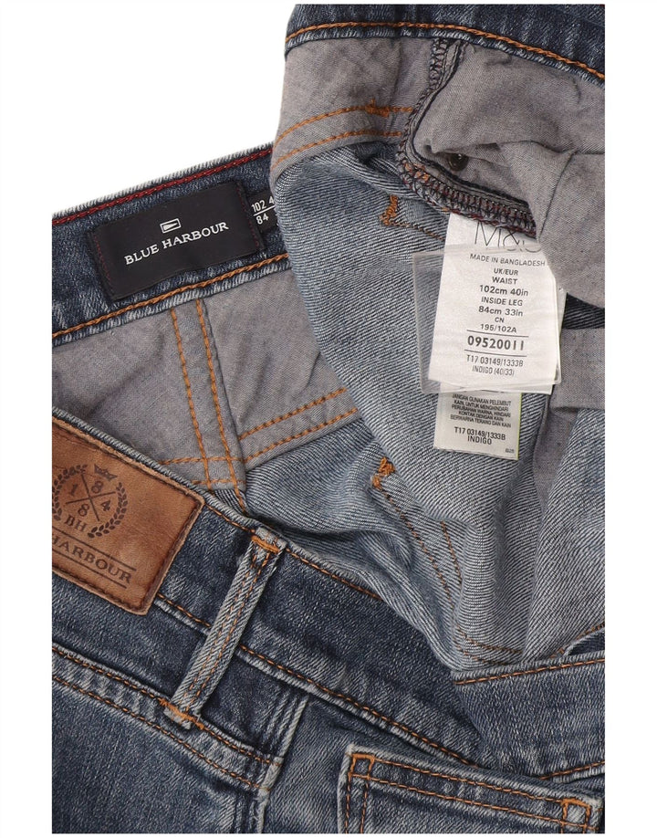 Jeans Marks & Spencer Masculino Blue Harbor Straight W40 L33 Azul Algodão