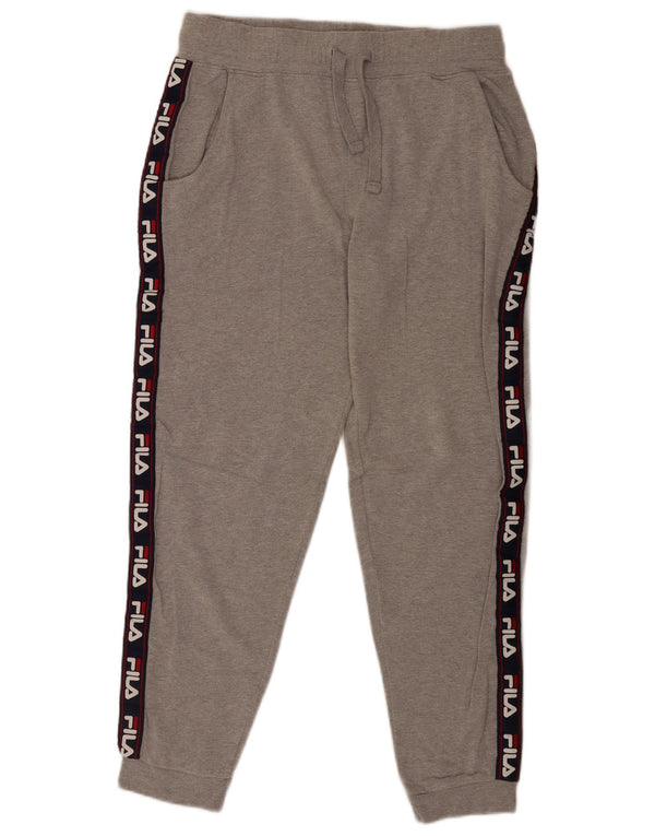 Calça de treino masculina Fila Graphic Joggers grande cinza colorblock esportivo