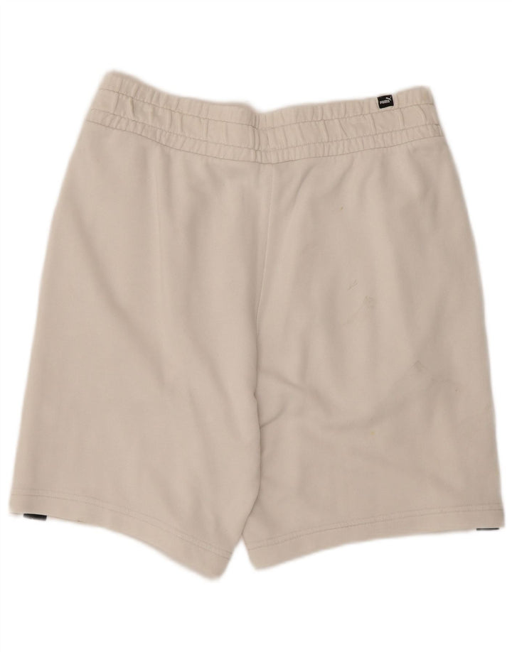 Puma Mens Graphic Sport Shorts Grande Algodão Branco