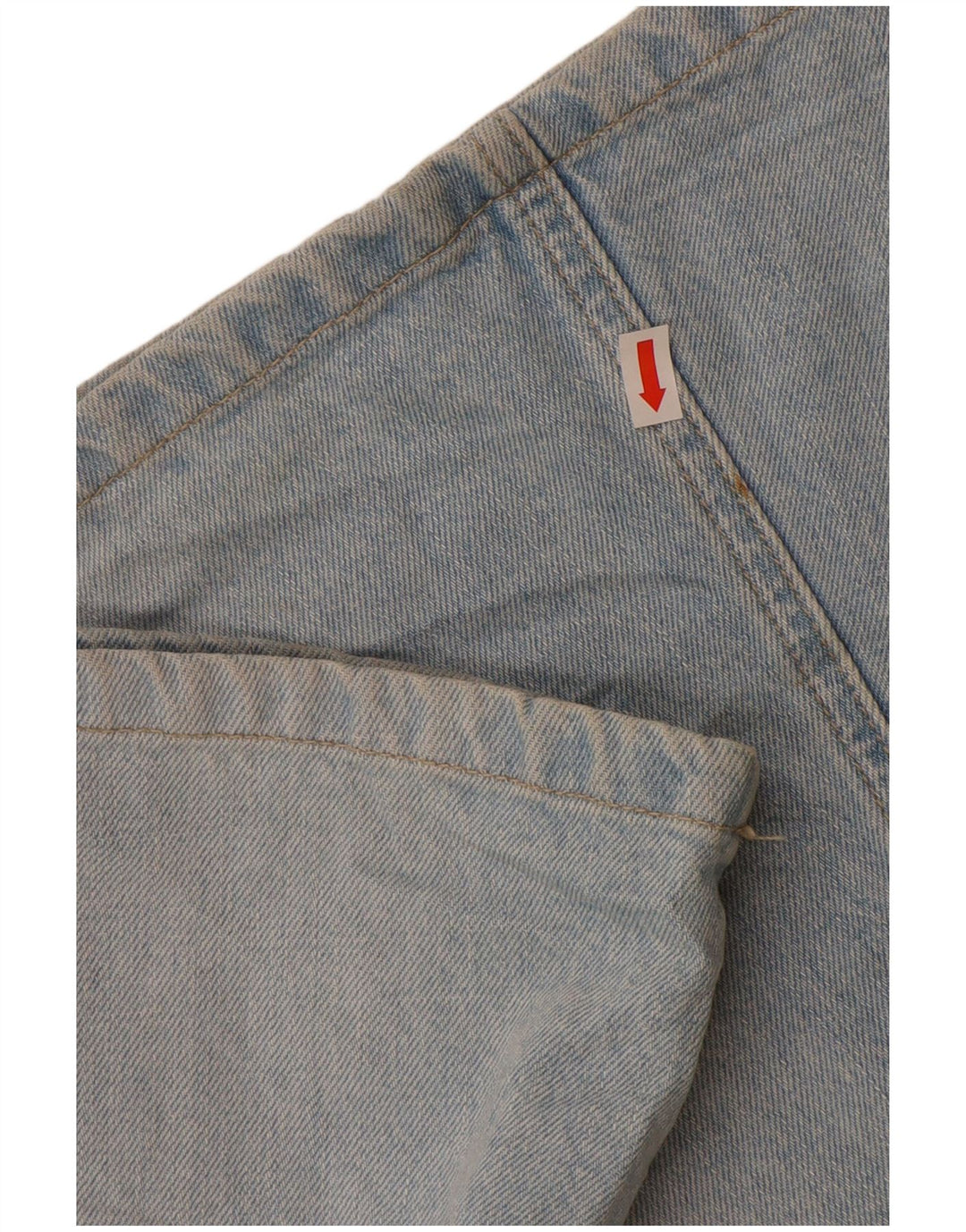 Saia jeans feminina de cintura alta TOMMY HILFIGER EUA 10 grande W30 algodão azul