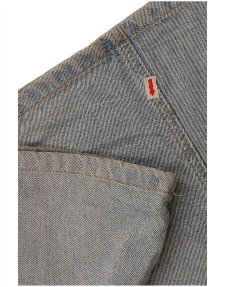 Saia jeans feminina de cintura alta TOMMY HILFIGER EUA 10 grande W30 algodão azul