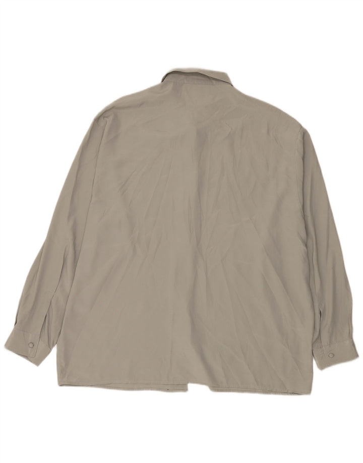 Blusa feminina Amaranto com ajuste solto IT 50 XL cinza poliéster