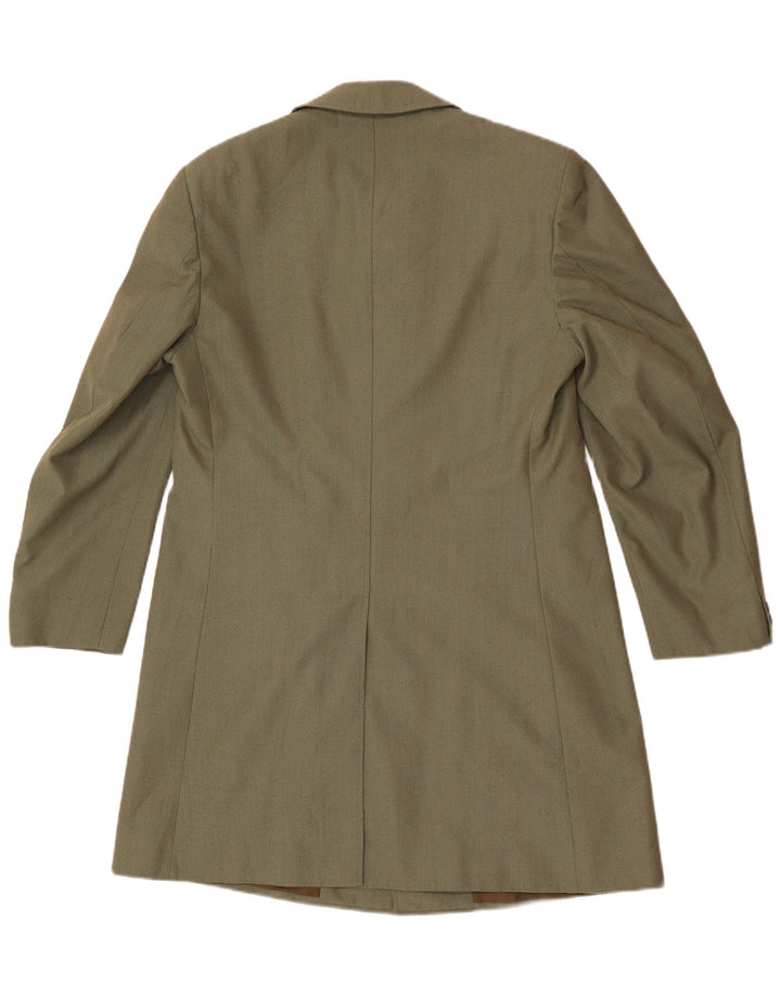 Sobretudo masculino vintage UK 36 pequeno verde Terital clássico