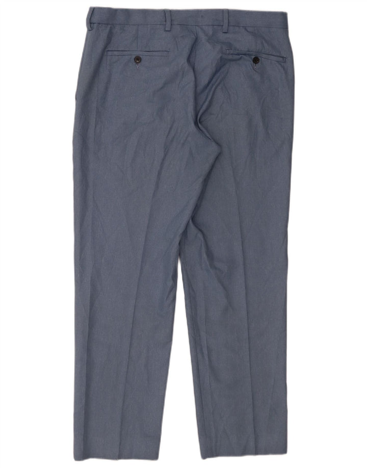 Calça Chino Masculina Marks & Spencer Regular Fit W34 L29 Azul Poliéster