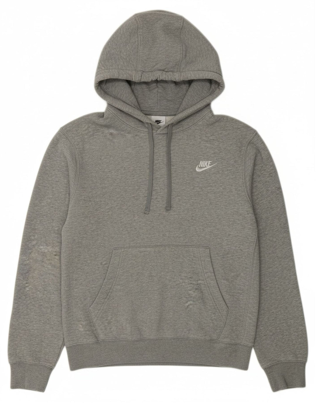 NIKE Mens Hoodie Jumper XS Algodão Cinza
