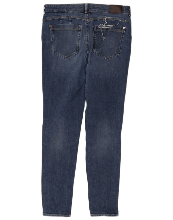 Jeans skinny feminino Marks & Spencer Reino Unido 14 grande W34 L28 algodão azul