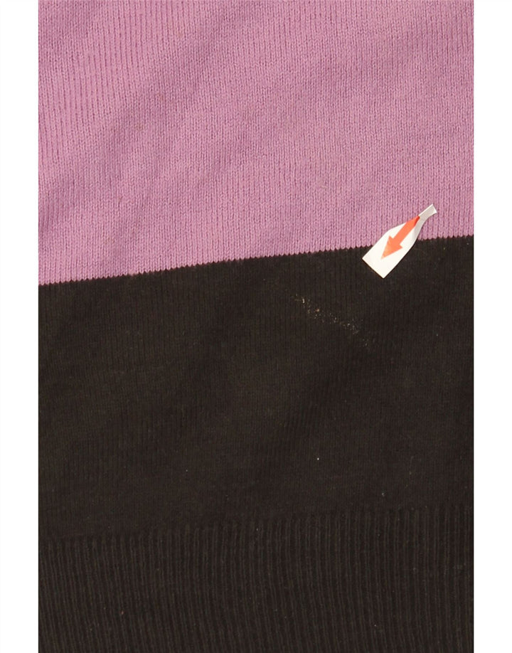 Suéter feminino Marks & Spencer com gola canoa Reino Unido 12 médio multicolorido