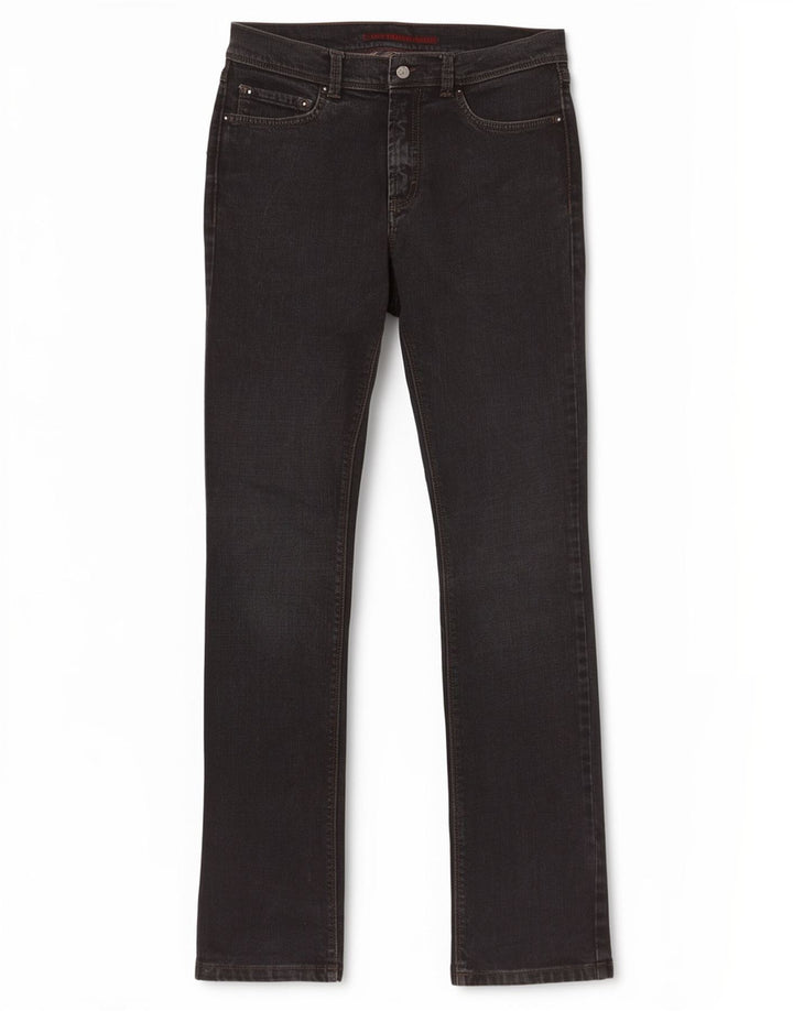 Trussardi Calça jeans reta masculina W29 L32 algodão cinza