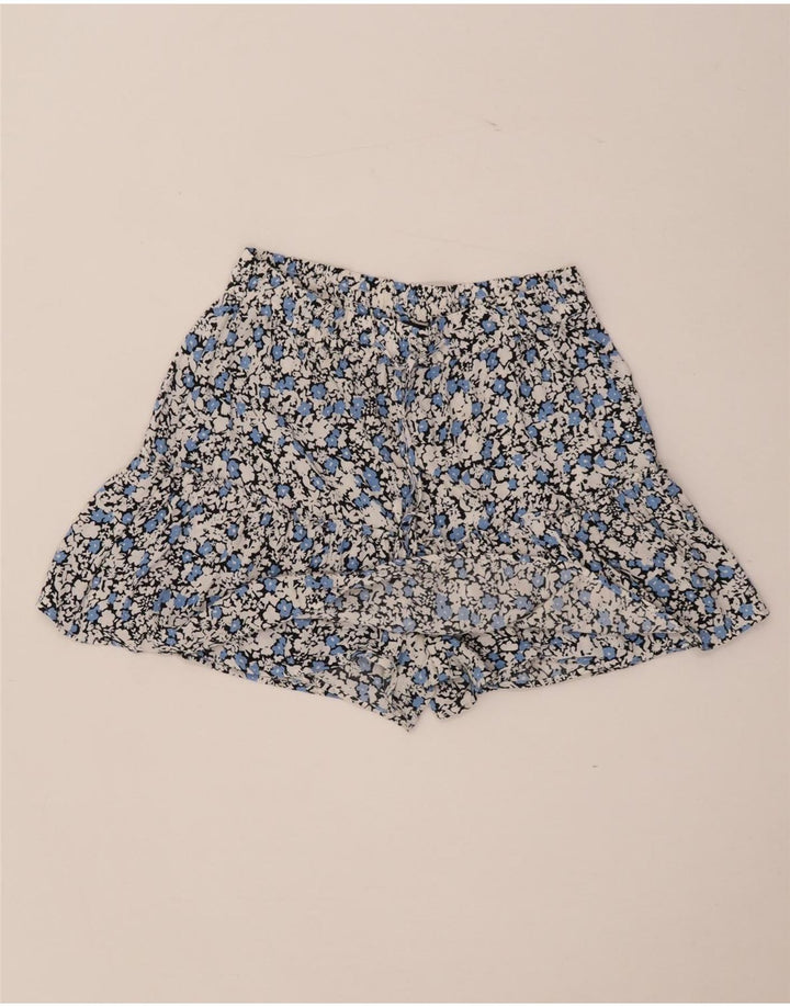 Calça quente feminina Zara pequena W26 viscose floral multicolorida
