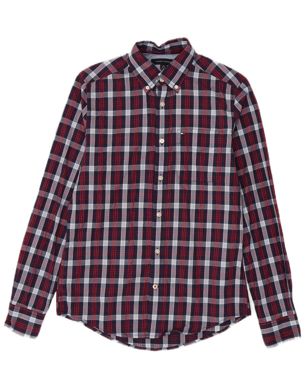 Camisa masculina Tommy Hilfiger XS azul marinho xadrez