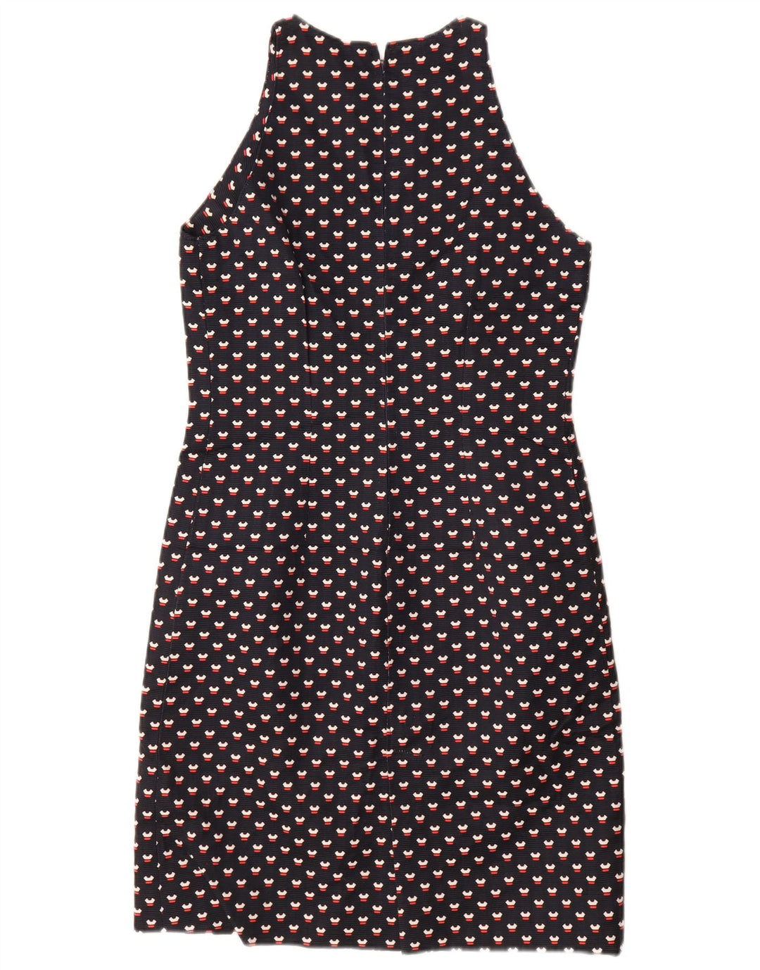 Conjunto feminino VINTAGE de 3 botões e 2 peças Reino Unido 12 médio azul marinho manchado