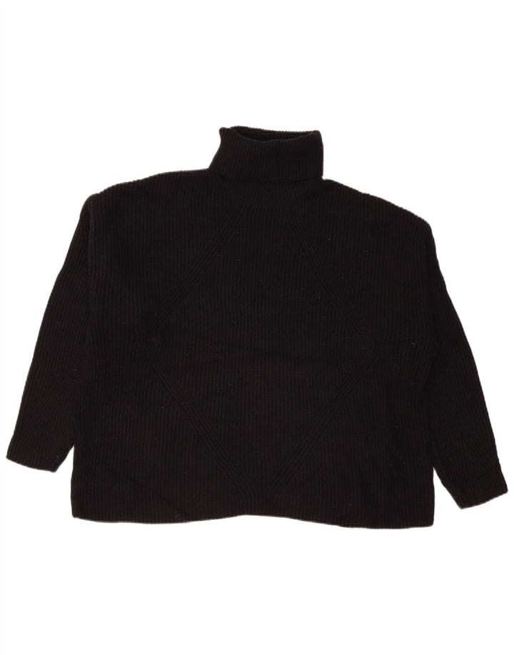 Suéter feminino Marks & Spencer grande com gola redonda Reino Unido 16 grande preto