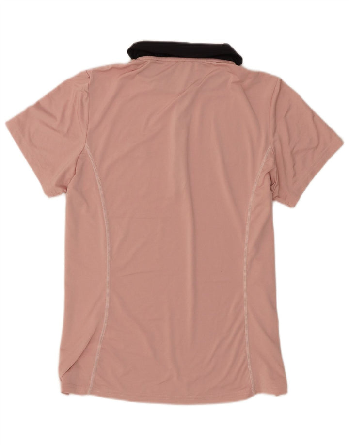 Camisa polo feminina Ellesse UK 12 poliéster colorblock rosa médio