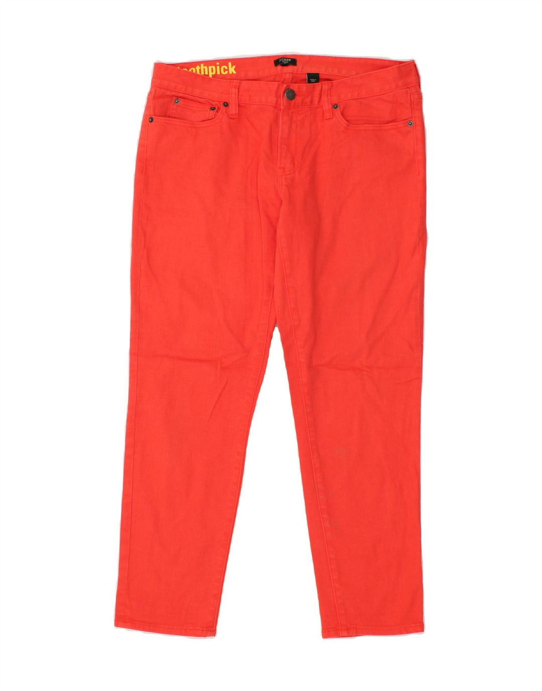 J. CREW Womens Toothpick Slim Jeans W31 L28  Red Cotton Vintage J. Crew and Second-Hand J. Crew from Messina Hembry 