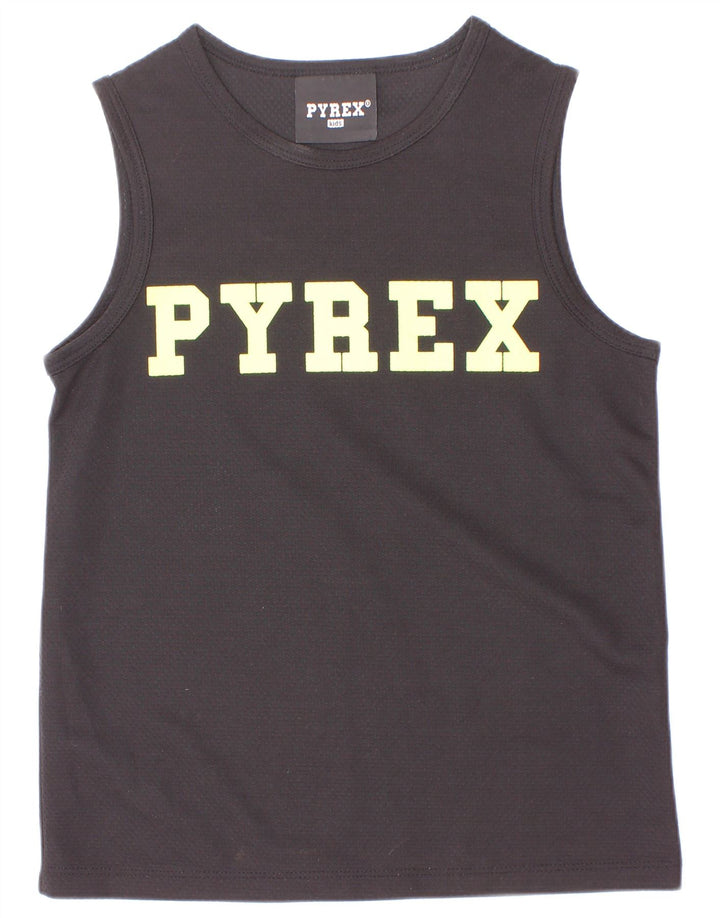 Colete gráfico Pyrex Boys Top 10-11 anos pequeno poliéster preto