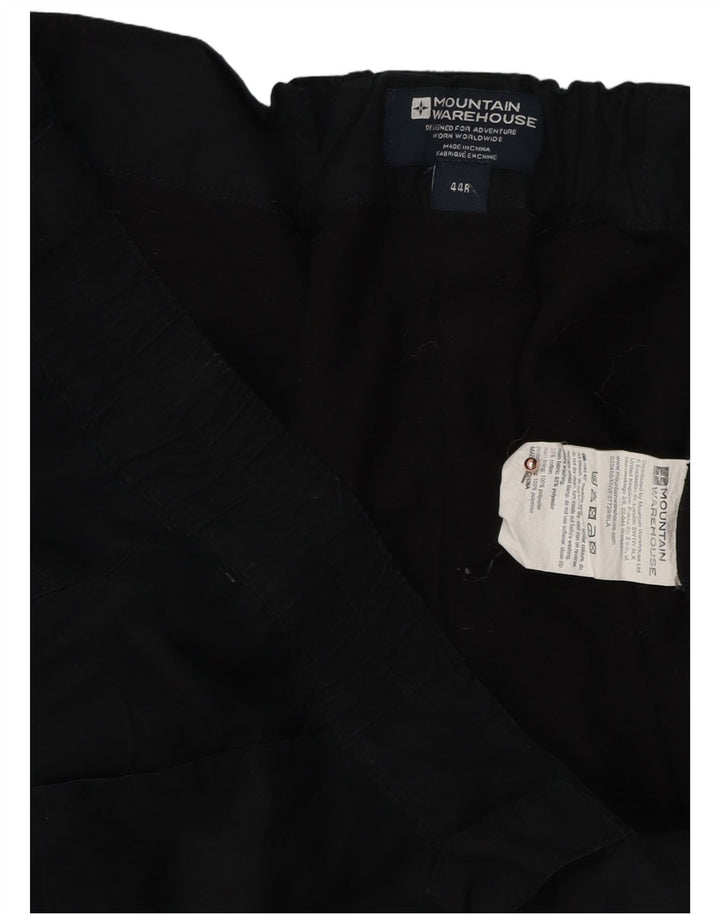 MOUNTAIN WAREHOUSE Calça cargo masculina reta W44 L27 poliéster preto