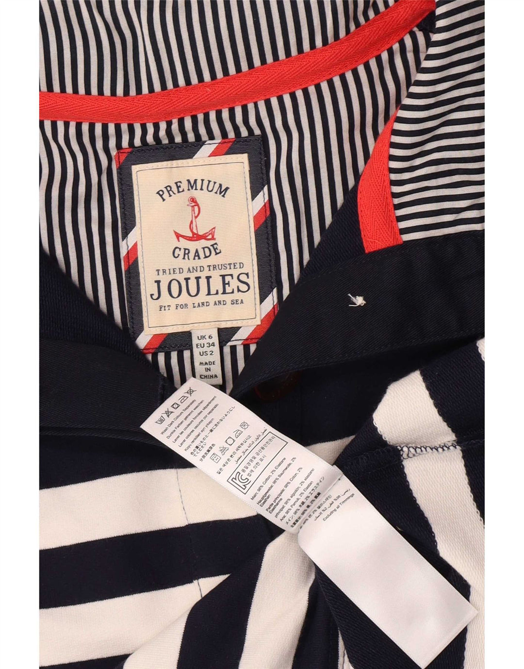 Joules moletom feminino oversized oversized jumper UK 6 XS azul marinho