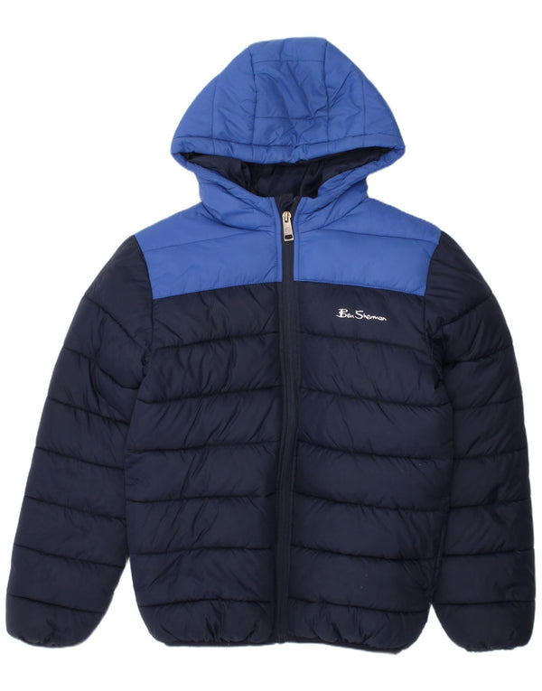 Jaqueta acolchoada masculina Ben Sherman 8-9 anos azul marinho poliamida colorblock