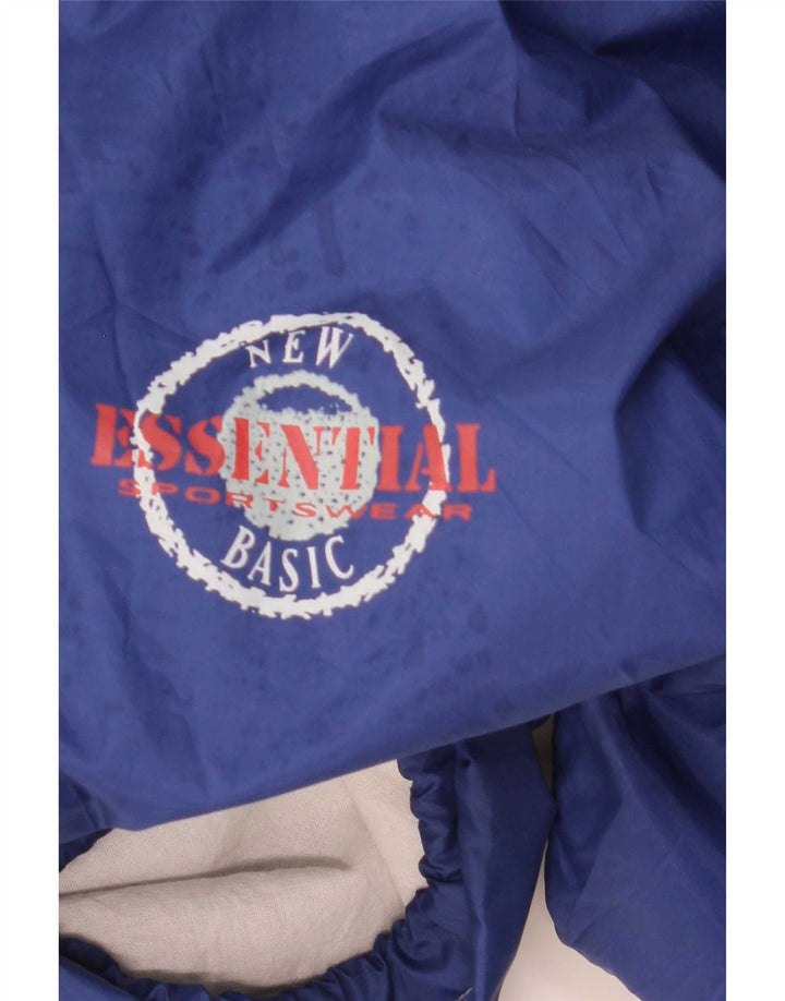 Jaqueta de chuva com capuz gráfico masculino Essential UK 40 grande poliamida azul