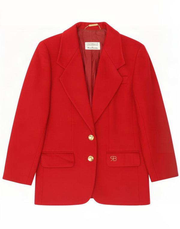 Renato Balestra Womens 2 Button Blazer Jacket UK 10 Small Red