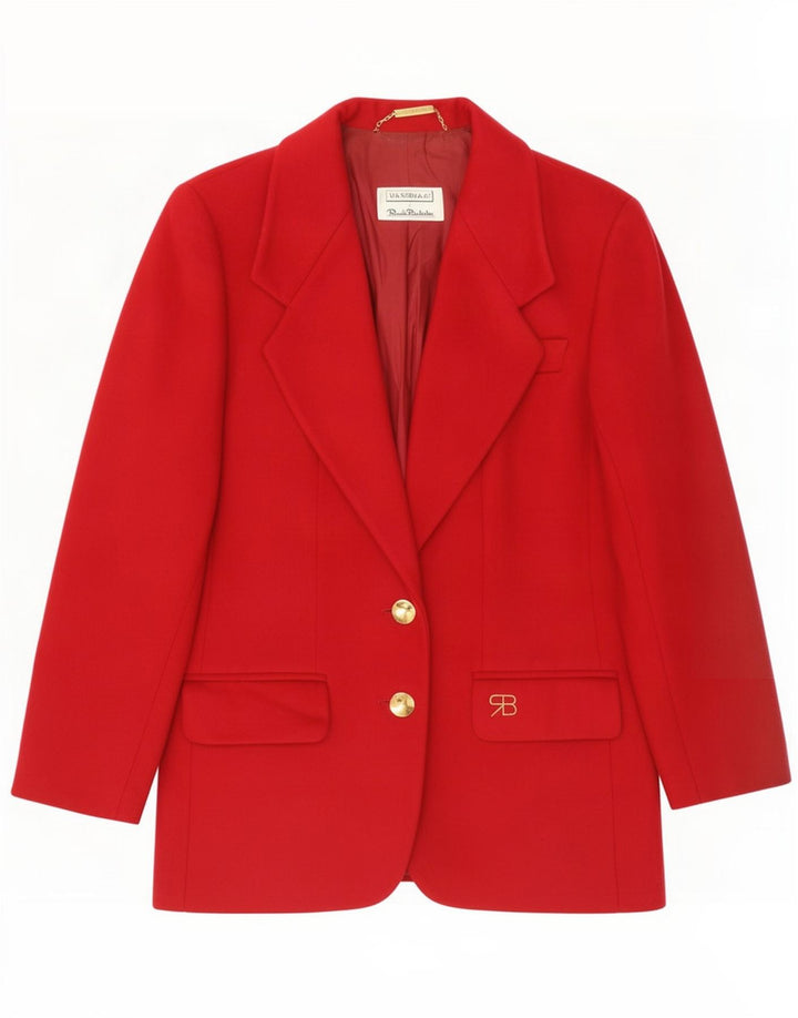 Jaqueta Blazer Renato Balestra Feminina 2 Botões UK 10 Pequena Vermelha