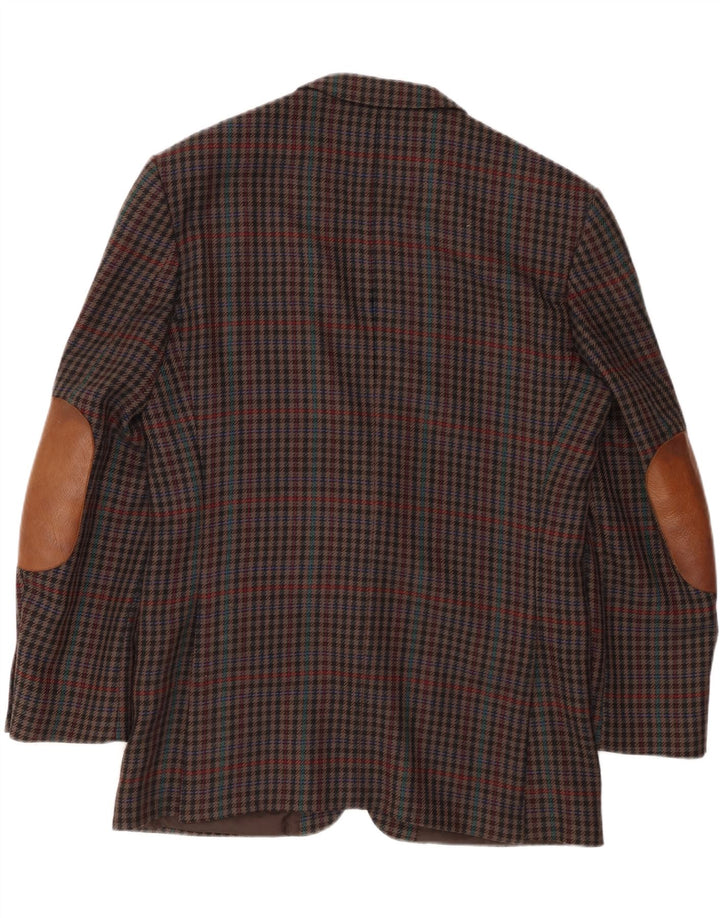 Jaqueta blazer masculina MARIO BARUTTI Reino Unido 40 grande houndstooth multicolorido