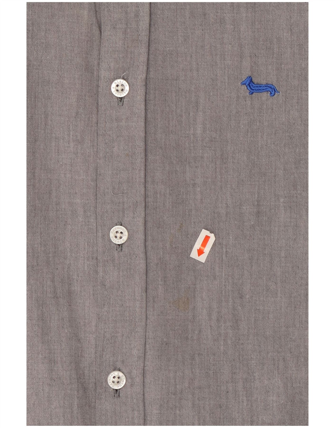 Camisa masculina slim fit HARMONT & BLAINE pequena algodão cinza