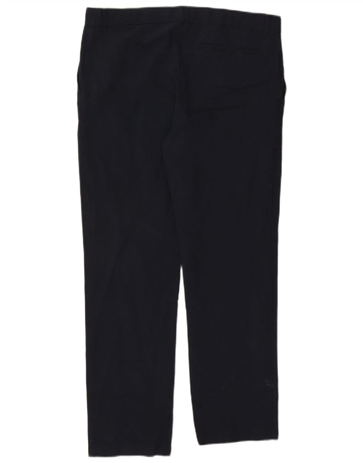 Calça chino reta masculina Marks & Spencer W34 L29 azul marinho