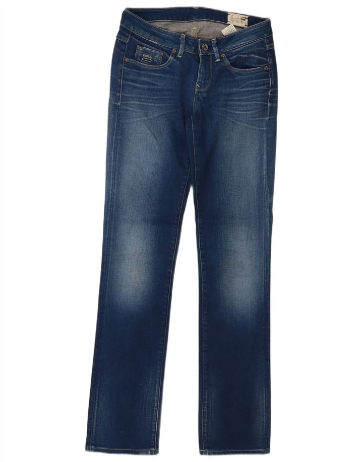 Jeans retos femininos G-STAR W27 L32 algodão azul